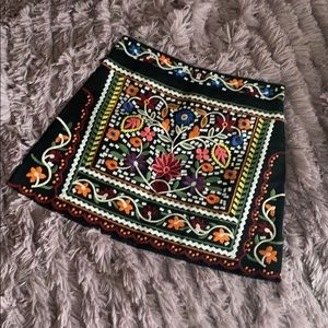 Emory Park Embroidered Mini Skirt
